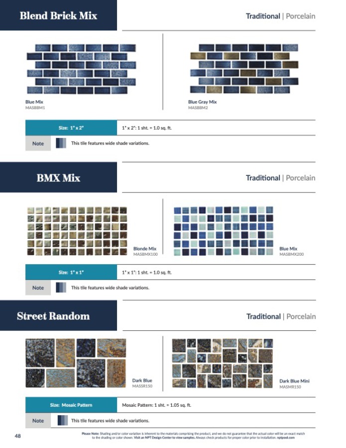 plotz Q2.0 Blue Back Chart ルアー　mpb Little Tile Inc - Online Source To Pool Tiles - Pool Glass - Pool
